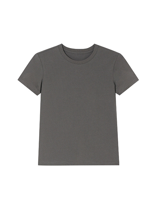 Basic Simple Straight Shoulder Short-sleeve T-shirt For Women