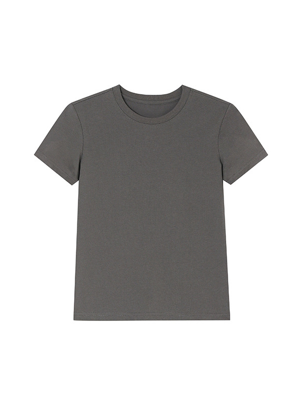 Basic Simple Straight Shoulder Short-sleeve T-shirt For Women