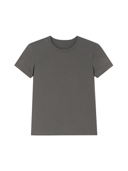 Basic Simple Straight Shoulder Short-sleeve T-shirt For Women