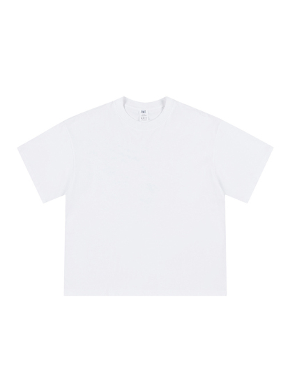 We Don't Play Printed Loose Cropped Tops Short-sleeved Cotton T-shirt