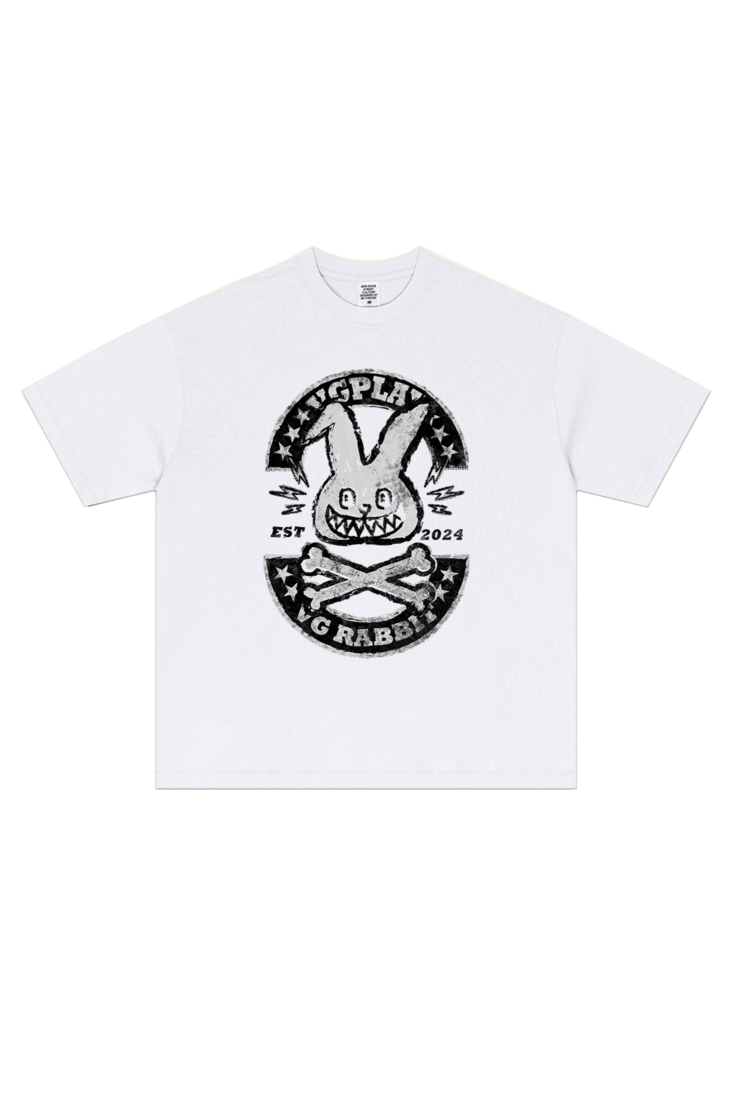 VG Rabbit Printed Short-sleeved Cotton T-shirt