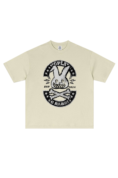 VG Rabbit Printed Short-sleeved Cotton T-shirt