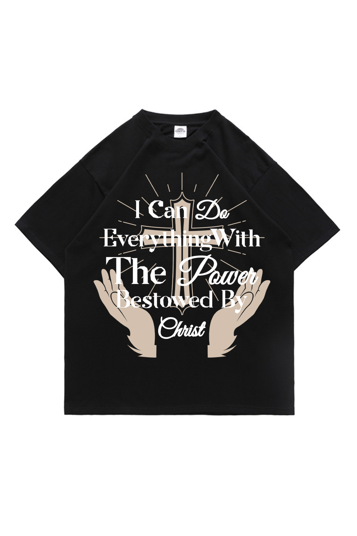 I Can Do Everything Printed Short-sleeved Cotton T-shirt