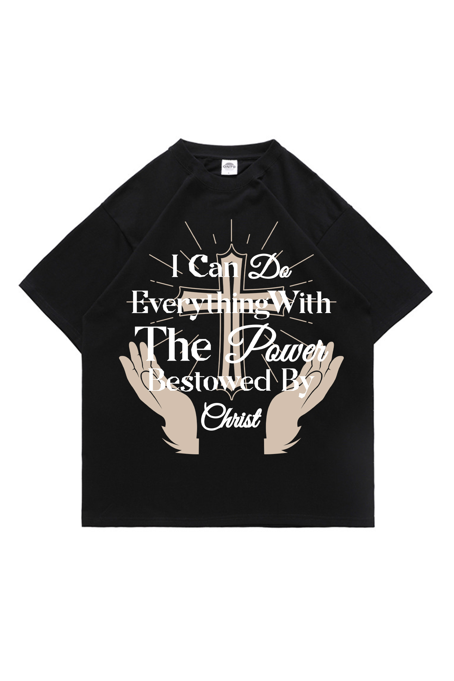 I Can Do Everything Printed Short-sleeved Cotton T-shirt