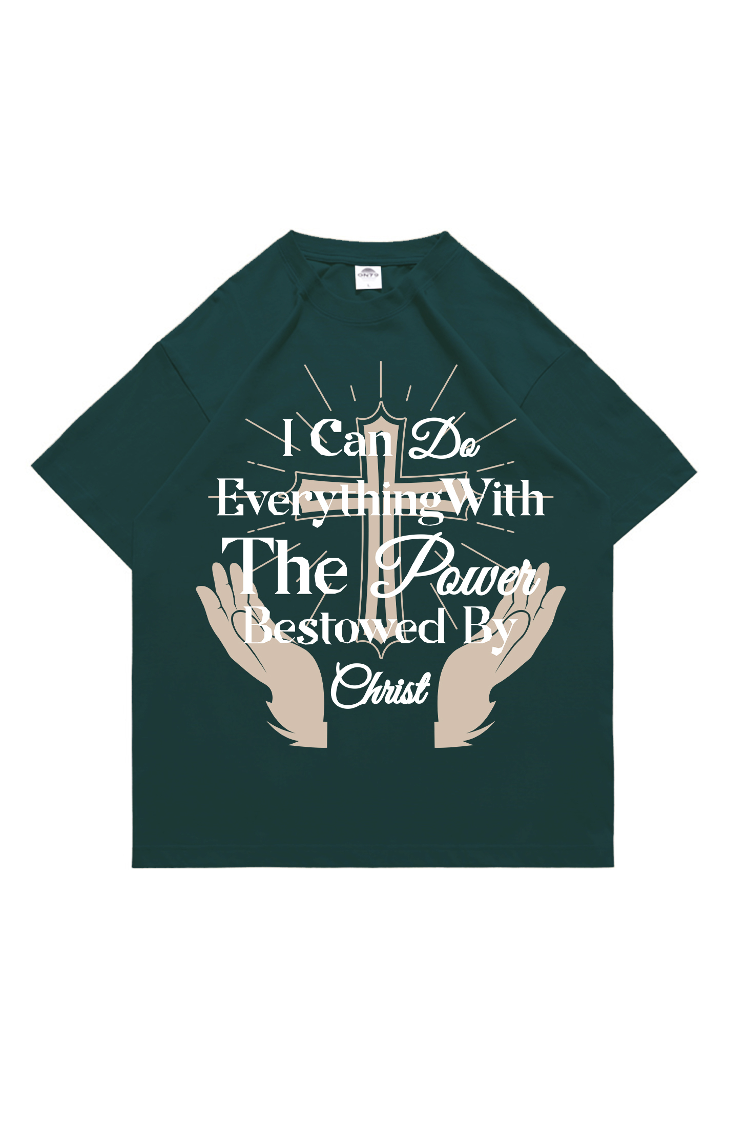 I Can Do Everything Printed Short-sleeved Cotton T-shirt