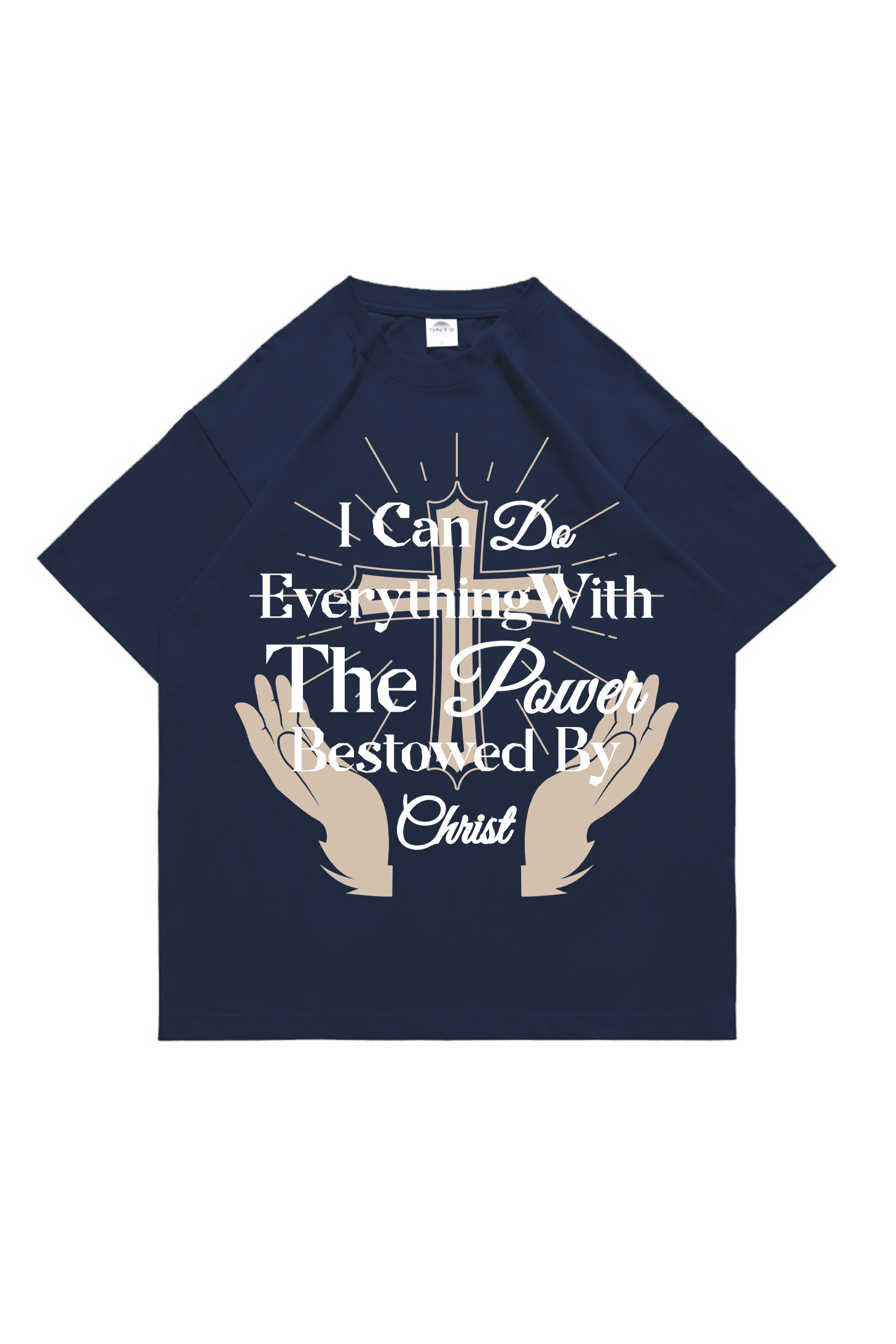 I Can Do Everything Printed Short-sleeved Cotton T-shirt