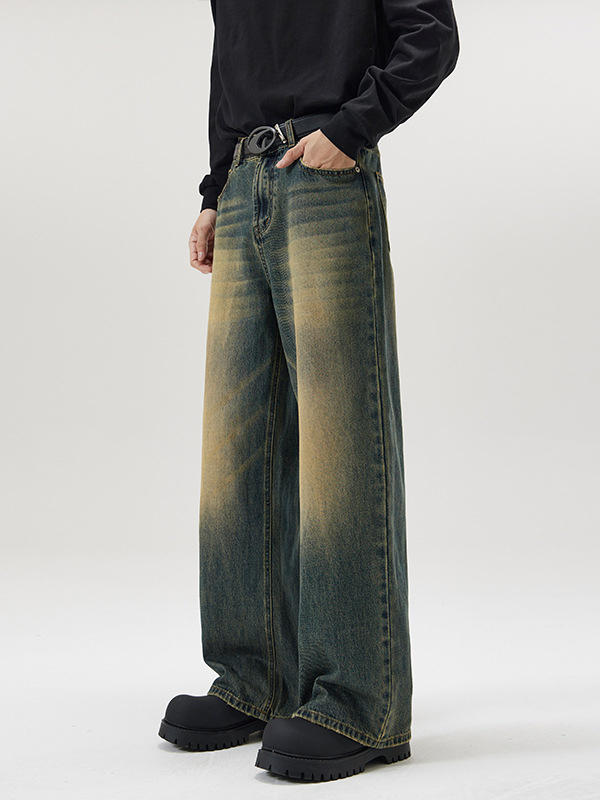 Loose Wide-leg Straight Jeans