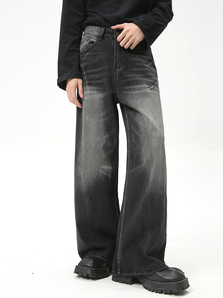 Vintage Charcoal Whisker Wash Jeans