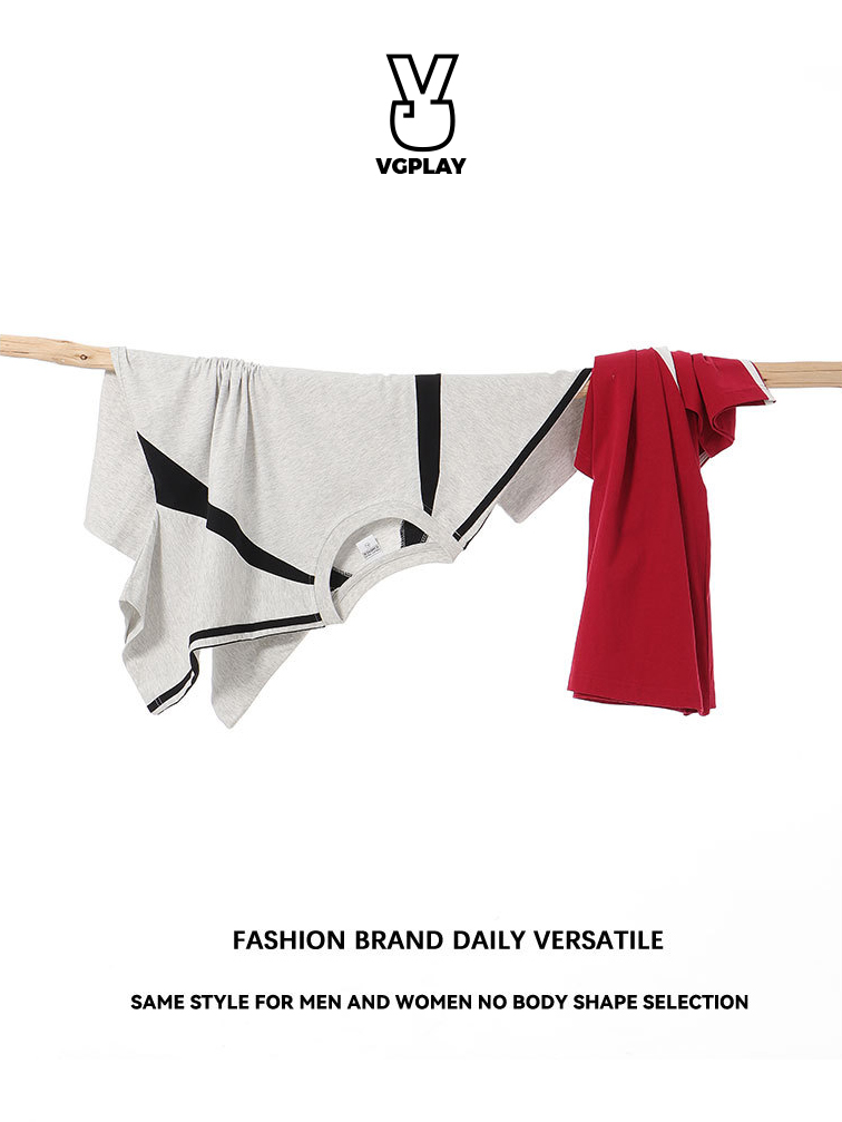 Retro Heavyweight Color Block Cotton Raglan T-shirt