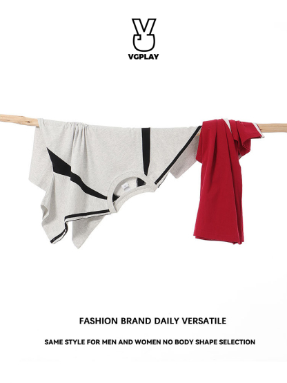 Retro Heavyweight Color Block Cotton Raglan T-shirt