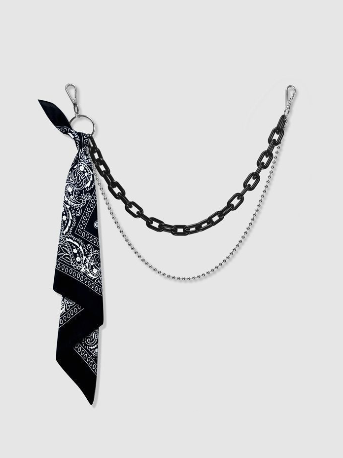 Hip-hop Style Pants Chain And Scarf
