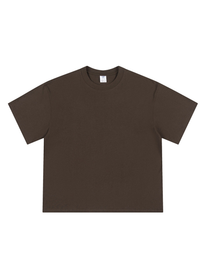 Loose Cropped Tops Short-sleeved Cotton T-shirt