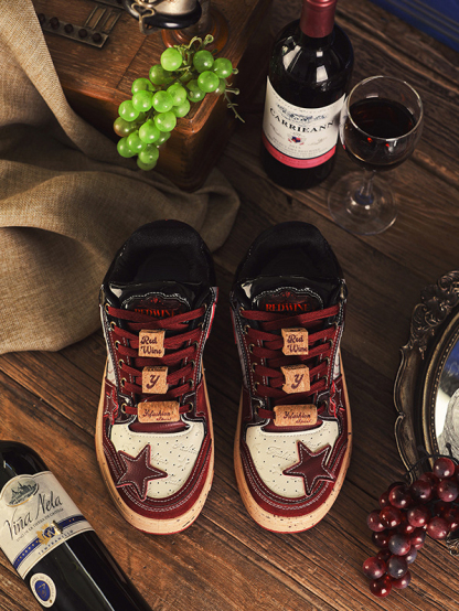 Red Vintage Star Skate Shoes