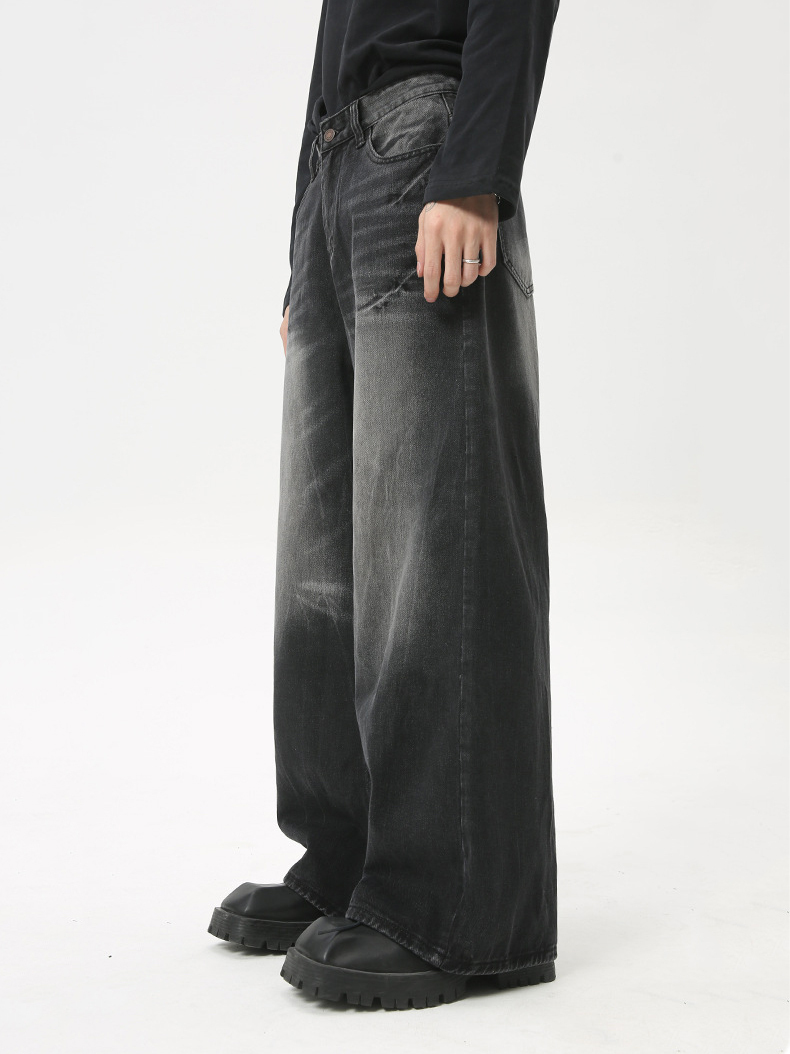 Vintage Charcoal Whisker Wash Jeans