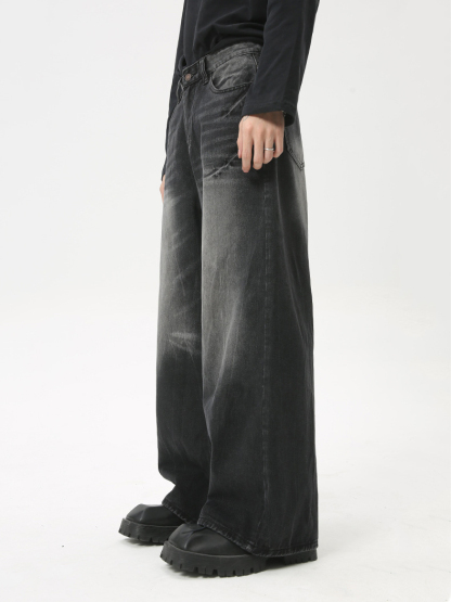 Vintage Charcoal Whisker Wash Jeans