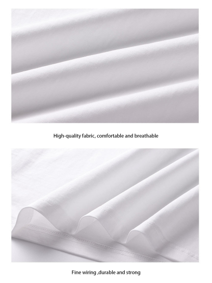 Color Block Crew Neck Heavyweight Cotton Relaxed Fit T-shirt  With Geometric Detailing