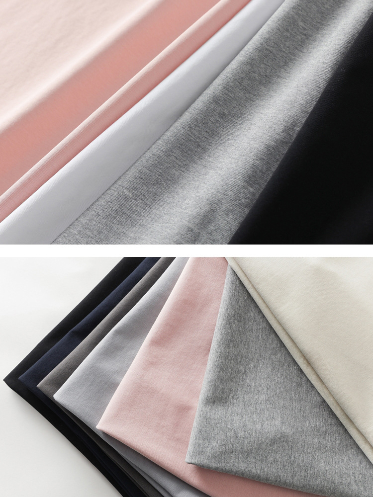 Basic Simple Straight Shoulder Short-sleeve T-shirt For Women