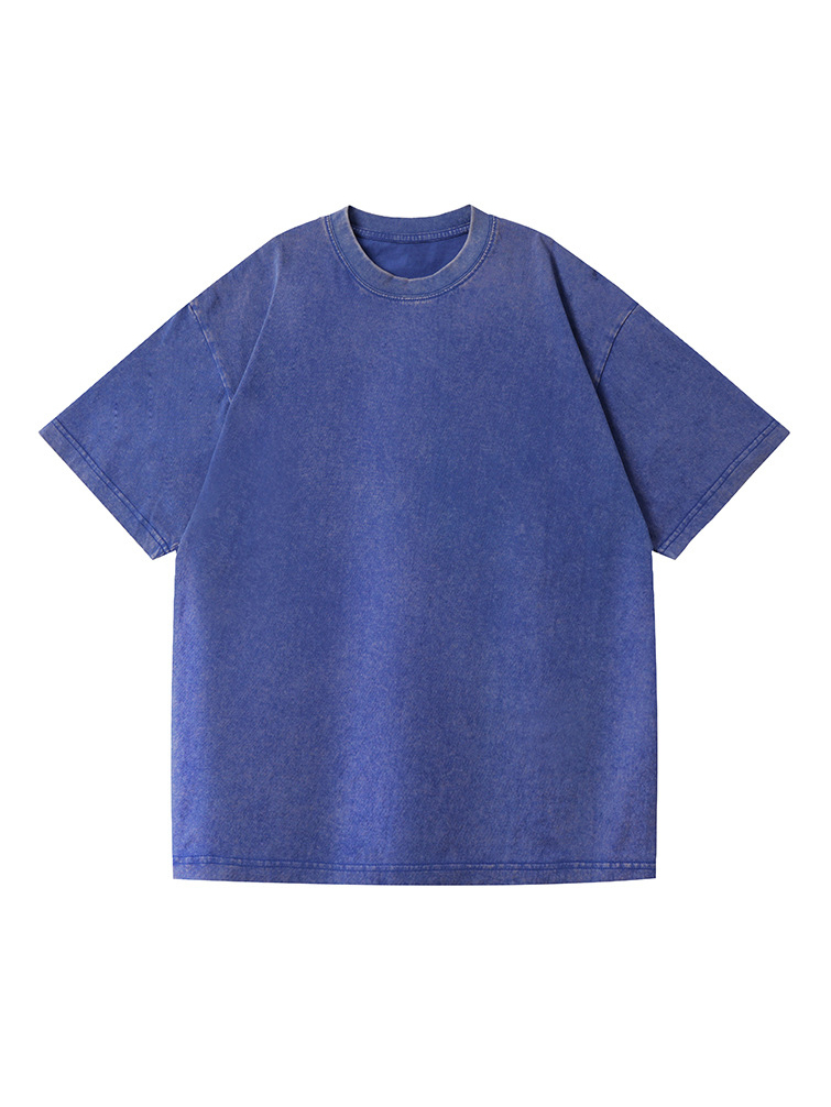 Basic Washed Short-sleeved Cotton T-shirt