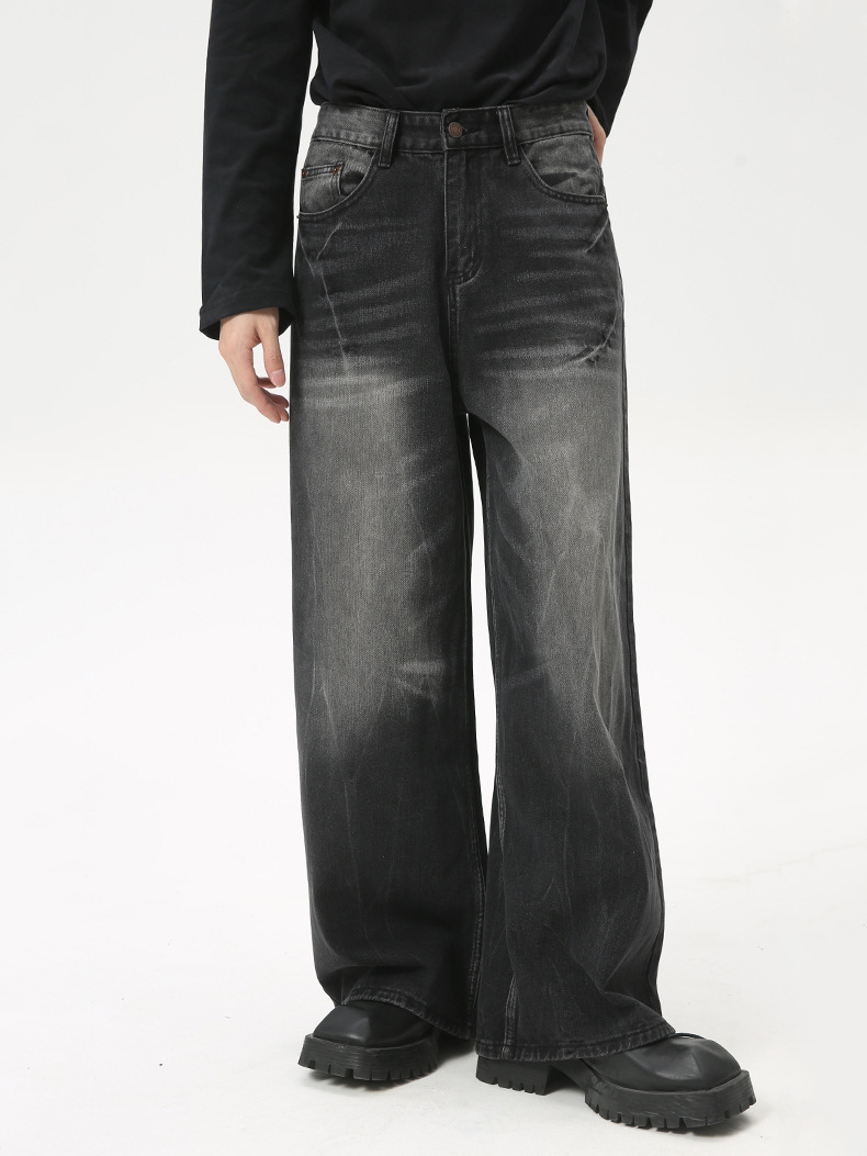 Vintage Charcoal Whisker Wash Jeans