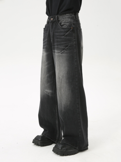 Vintage Charcoal Whisker Wash Jeans