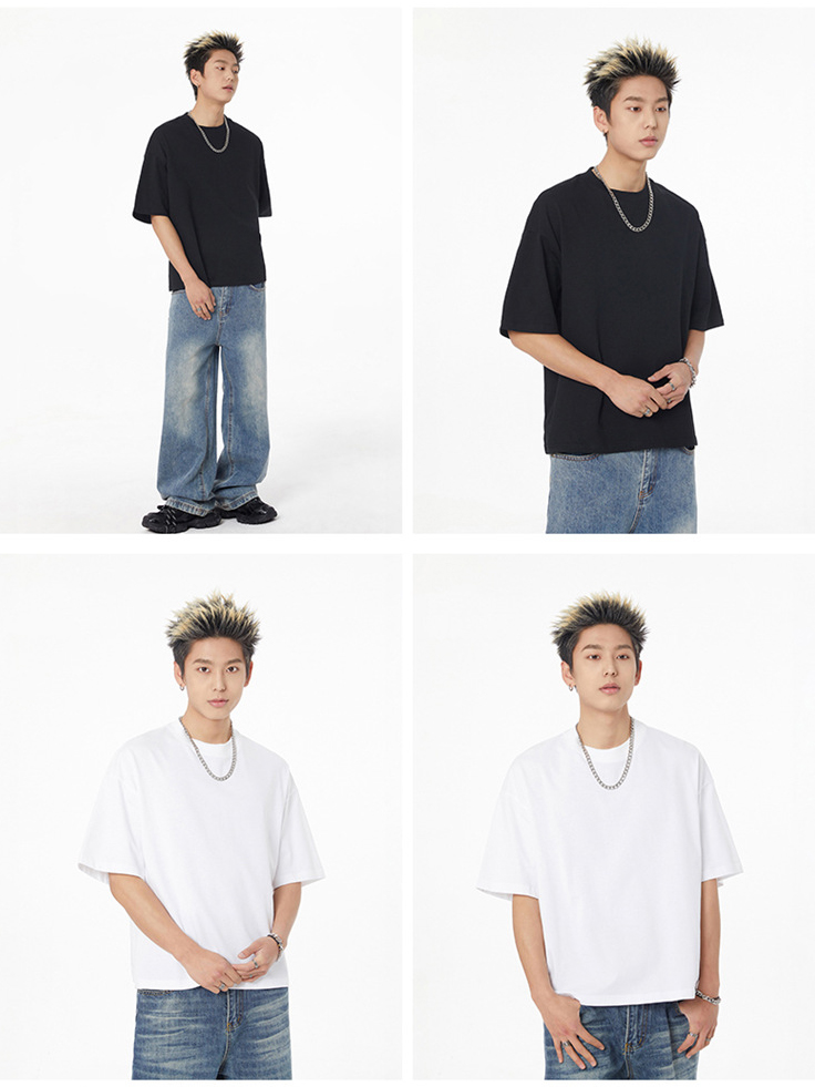 Loose Cropped Tops Short-sleeved Cotton T-shirt