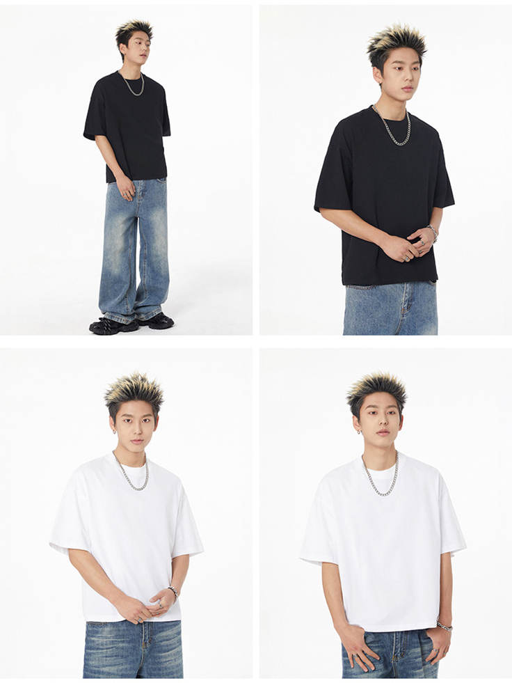 Loose Cropped Tops Short-sleeved Cotton T-shirt