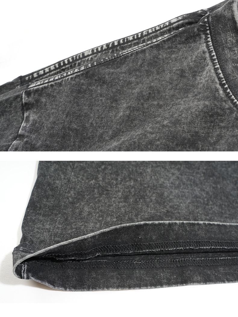 Los Angeles Printed Short-sleeved Washed Cotton T-shirt