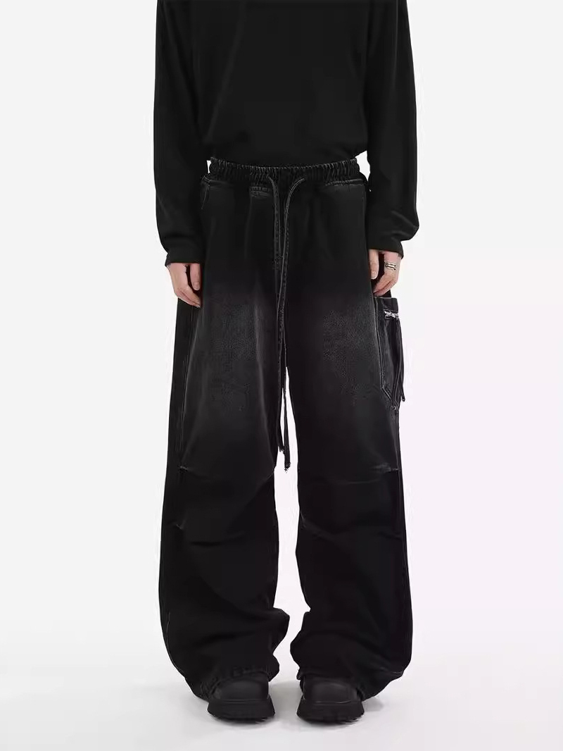 Trendy Summer Lightweight Wide-Leg Pants - Flowy Draped Trousers with 