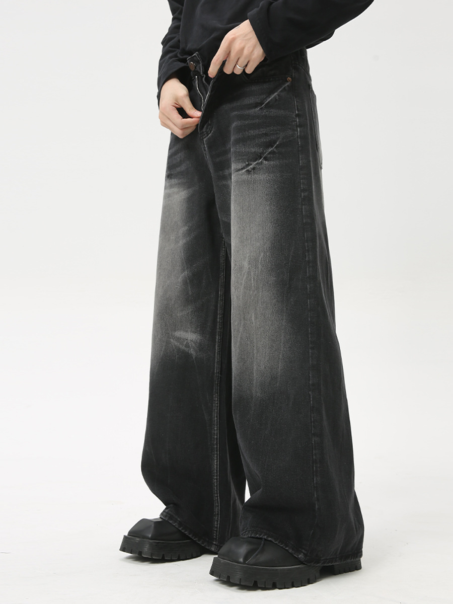 Vintage Charcoal Whisker Wash Jeans
