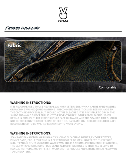 Loose Wide-leg Straight Jeans