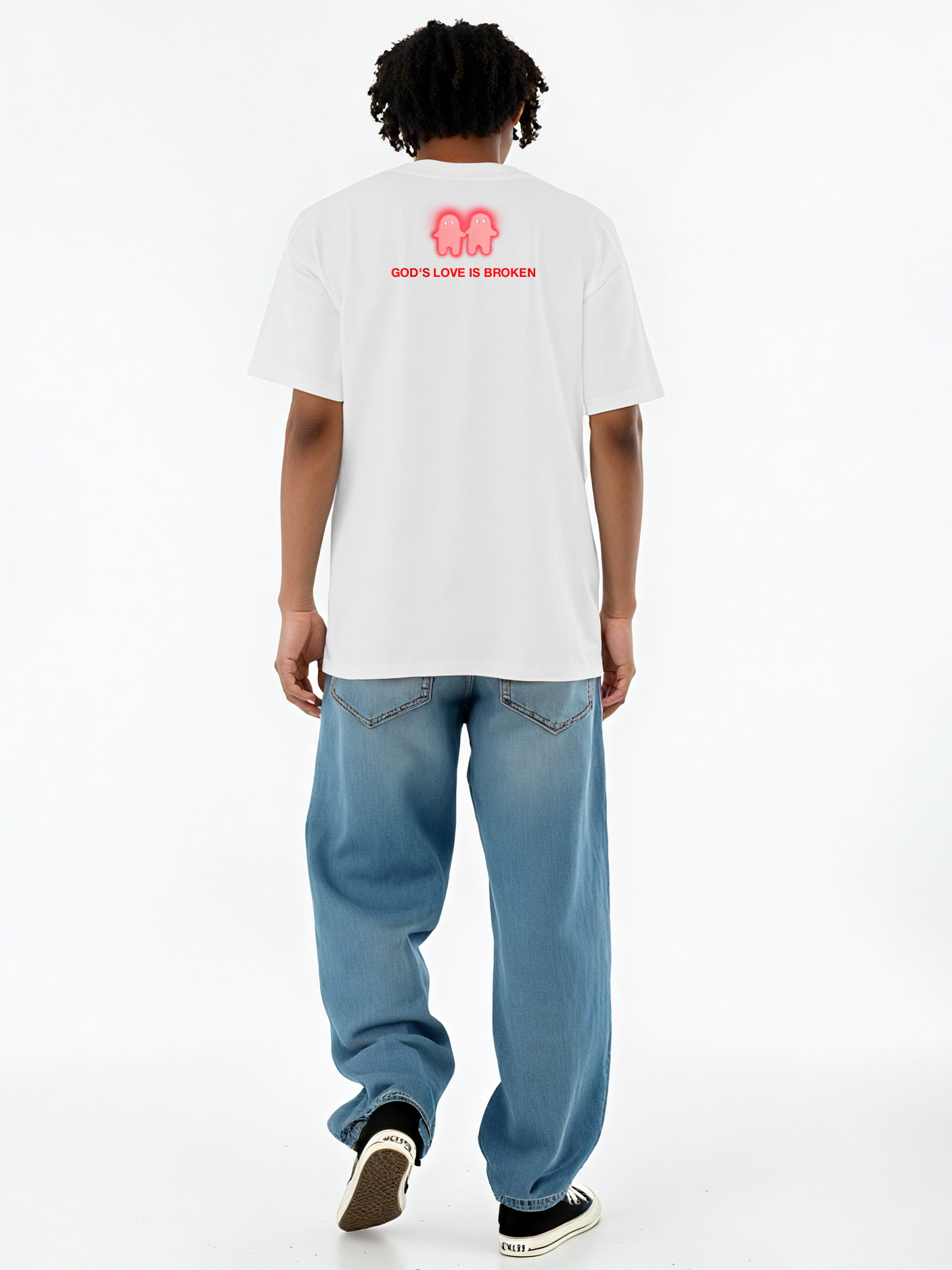 God’s Love Is Broken Printed Short-sleeved Cotton T-shirt