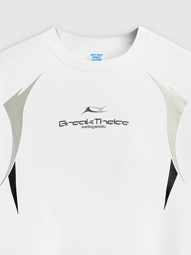 Functional Racing Suit Print Simple Trendy Short-sleeved T-shirt