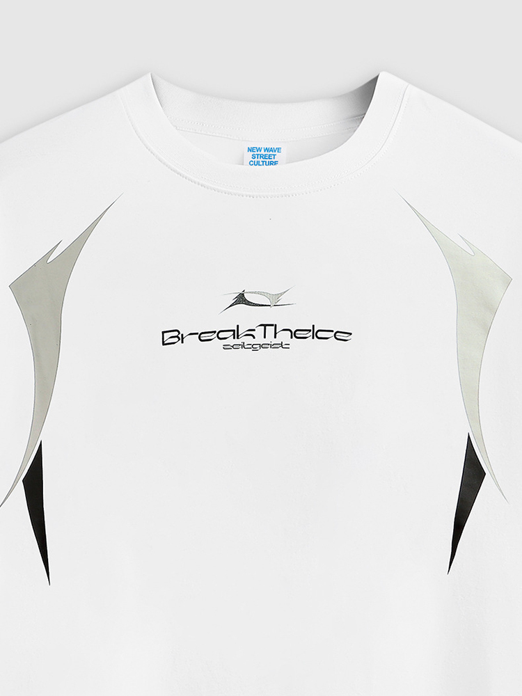 Functional Racing Suit Print Simple Trendy Short-sleeved T-shirt