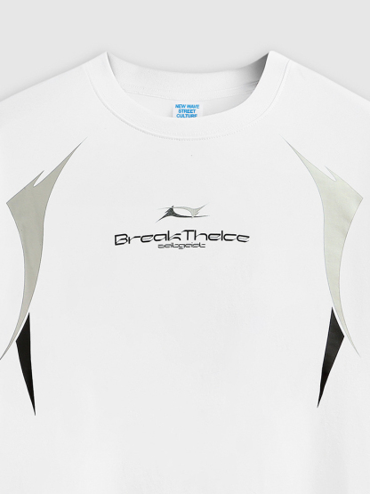 Functional Racing Suit Print Simple Trendy Short-sleeved T-shirt