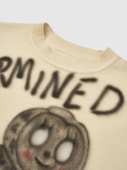 Loose Fit Caterpillar Printed Sweater