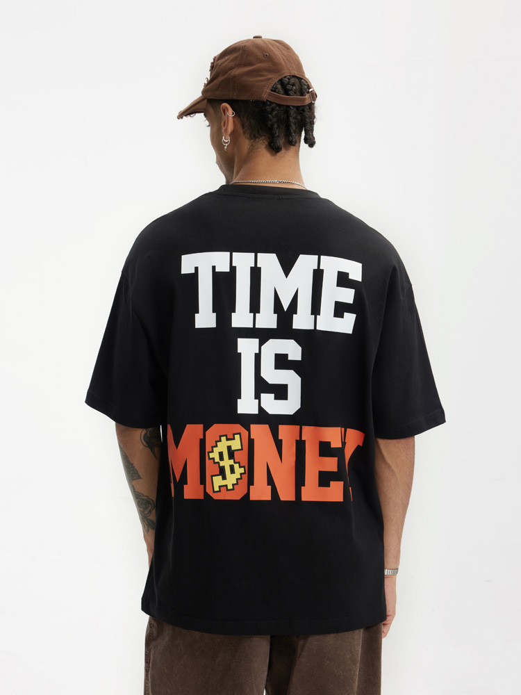 Luminous Doberman Print Street Loose Short Sleeve T-Shirt