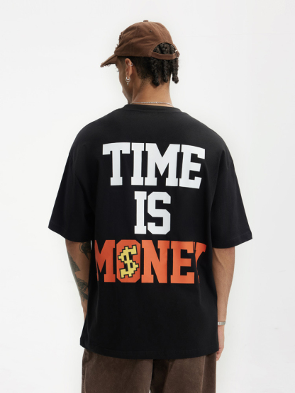 Luminous Doberman Print Street Loose Short Sleeve T-Shirt