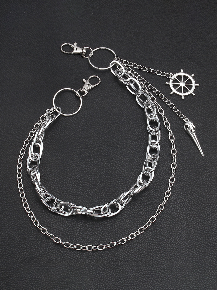 Skull Crow Beak Pendant Metal Trouser Chain