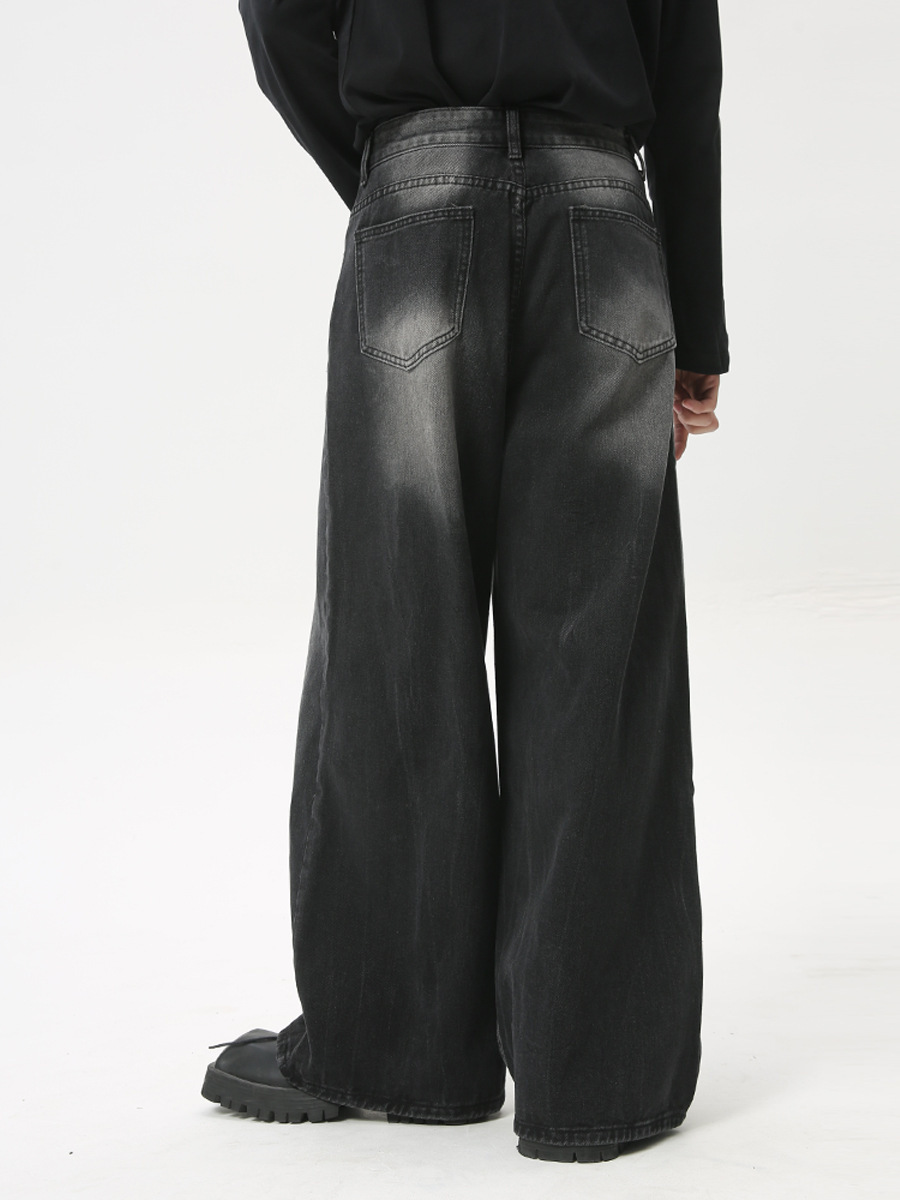 Vintage Charcoal Whisker Wash Jeans