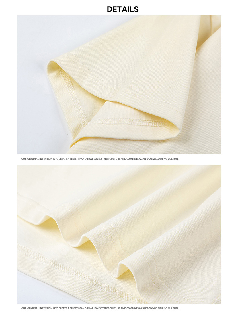 Loose Cropped Tops Short-sleeved Cotton T-shirt