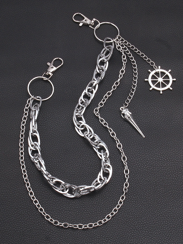 Skull Crow Beak Pendant Metal Trouser Chain