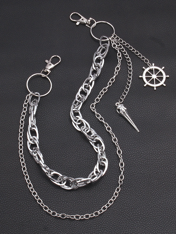 Skull Crow Beak Pendant Metal Trouser Chain