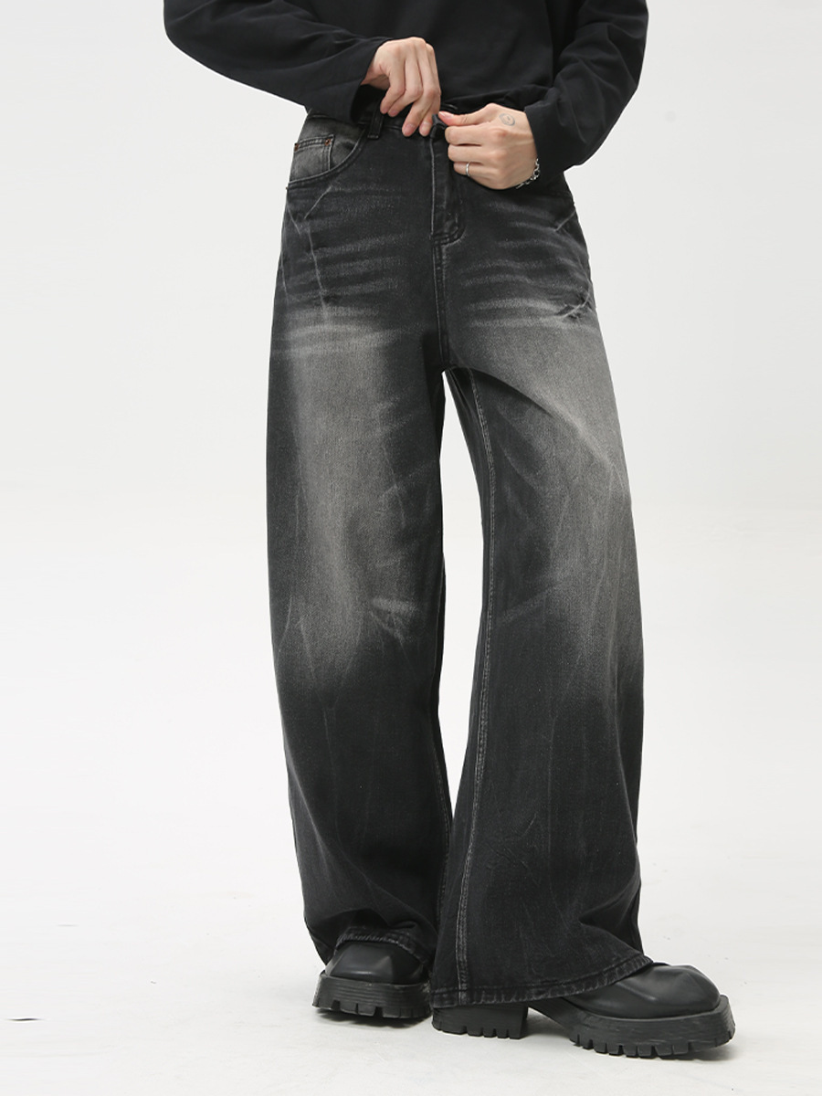 Vintage Charcoal Whisker Wash Jeans