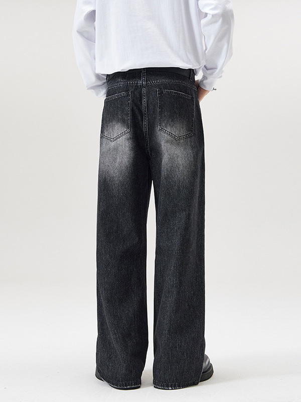 Loose Wide-leg Straight Jeans