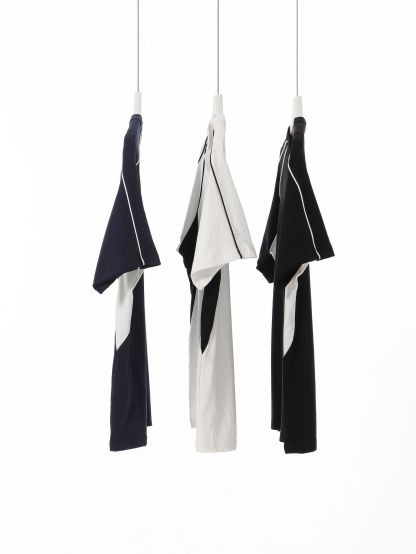 Color Block Crew Neck Heavyweight Cotton Relaxed Fit T-shirt  With Geometric Detailing