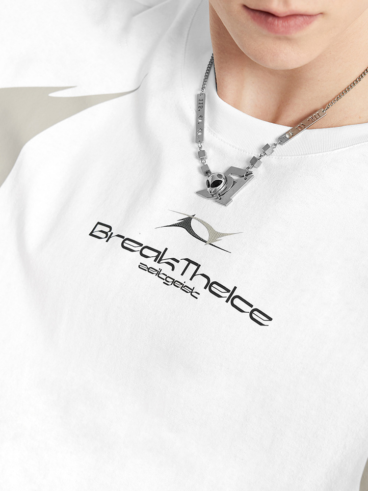 Functional Racing Suit Print Simple Trendy Short-sleeved T-shirt