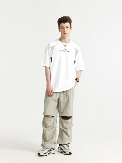 Functional Racing Suit Print Simple Trendy Short-sleeved T-shirt