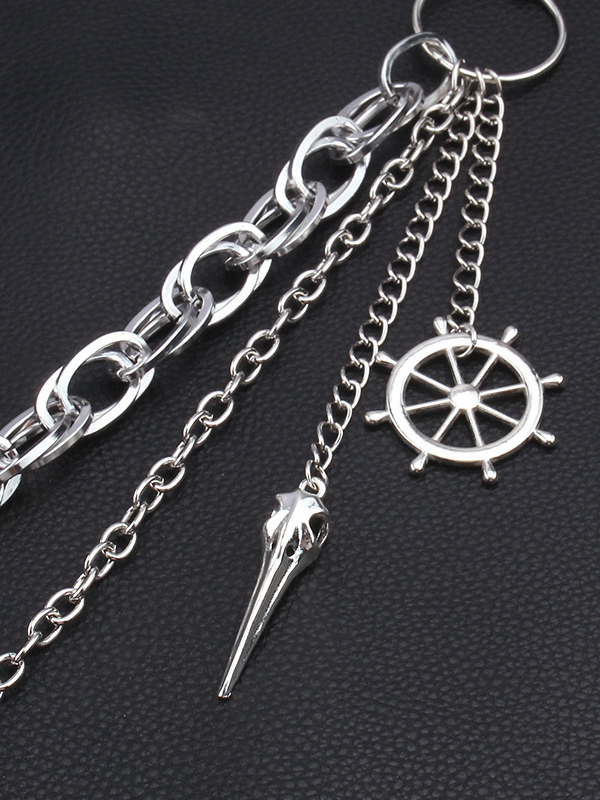 Skull Crow Beak Pendant Metal Trouser Chain
