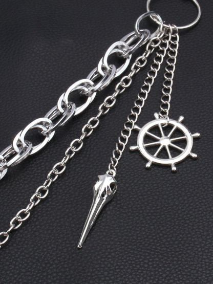 Skull Crow Beak Pendant Metal Trouser Chain