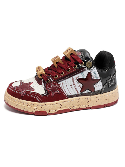 Red Vintage Star Skate Shoes